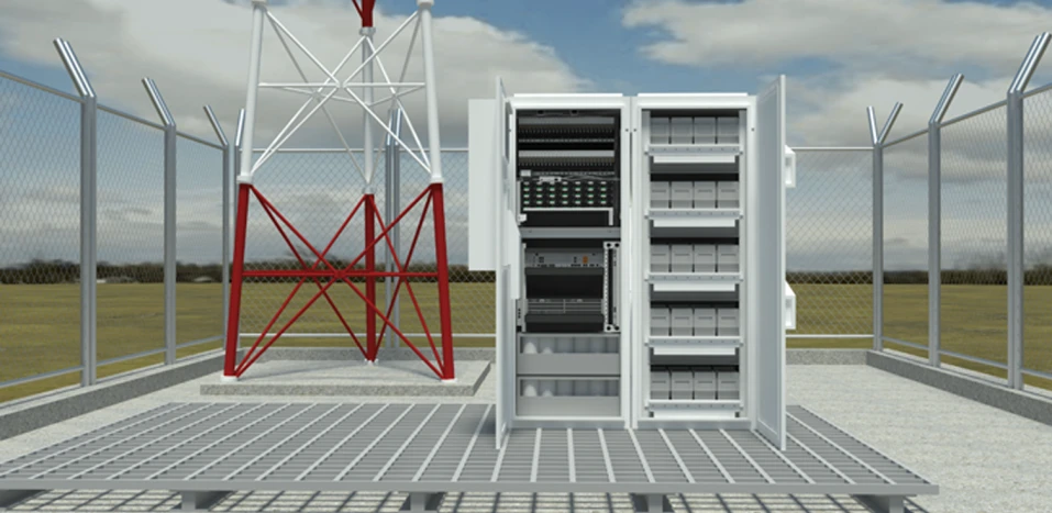 outdoor telecom battery setup